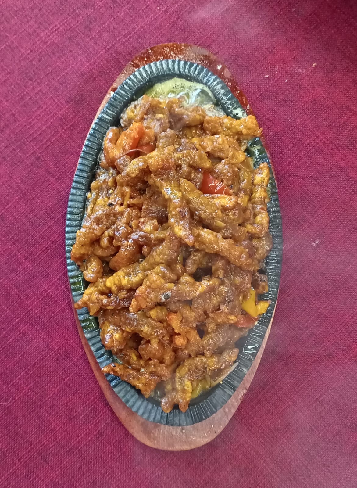 Sizzling Beef on hot plate